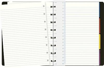 Alt View 5. Filofax - Filofax A5 Classic Bright 4-Subject Professional Notebooks, 5.8" x 8.25", College Ruled, 56 Sheets, Black   (B115007U) - Black.