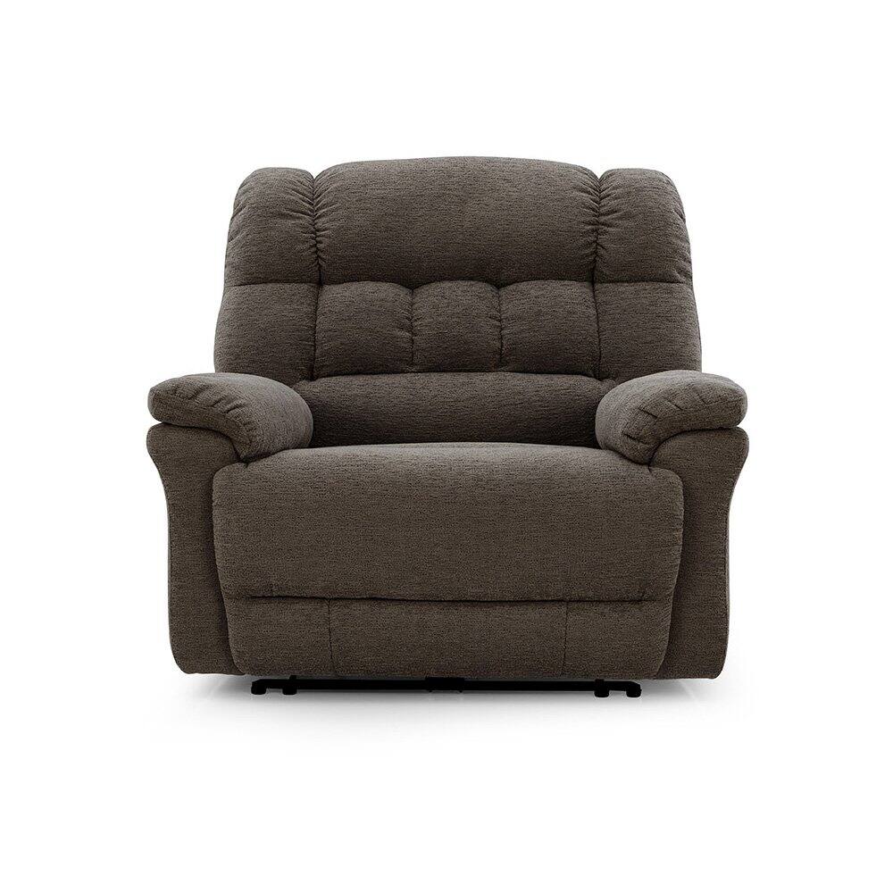 Front. Heartland Furniture - Oversized Recliner Chair – Heavy-Duty Recliners with Wide Seat, Brown - Brown.