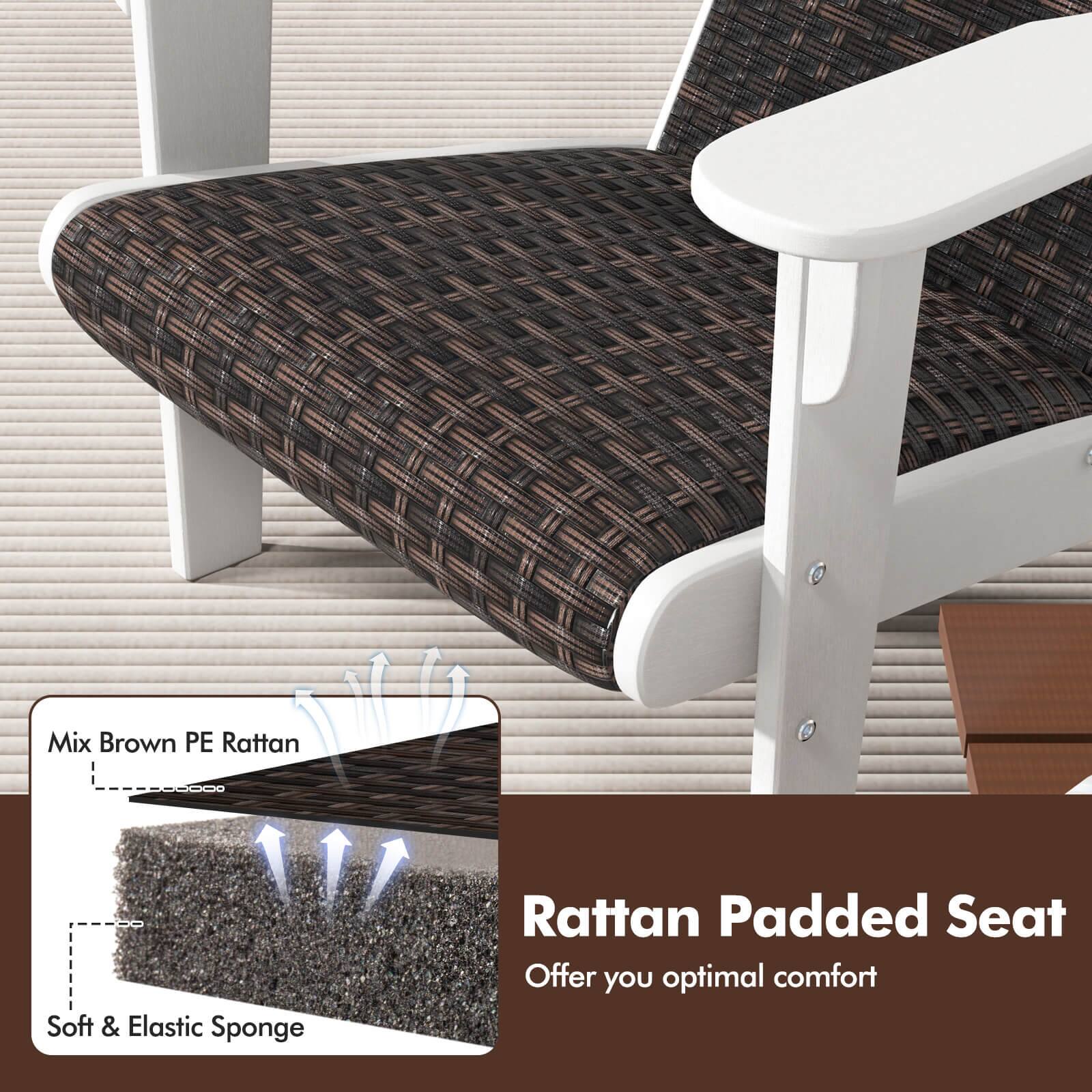 Mix Brown PE Rattan, Soft & Elastic Sponge, Rattan Padded Seat, Offer you optimal comfort
