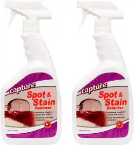 Capture - Spot & Stain Remover Carpet Cleaner Multi-Surface Spray for Carpets, Rugs, Upholstery & Fabric 32oz – Pack of 2 - White