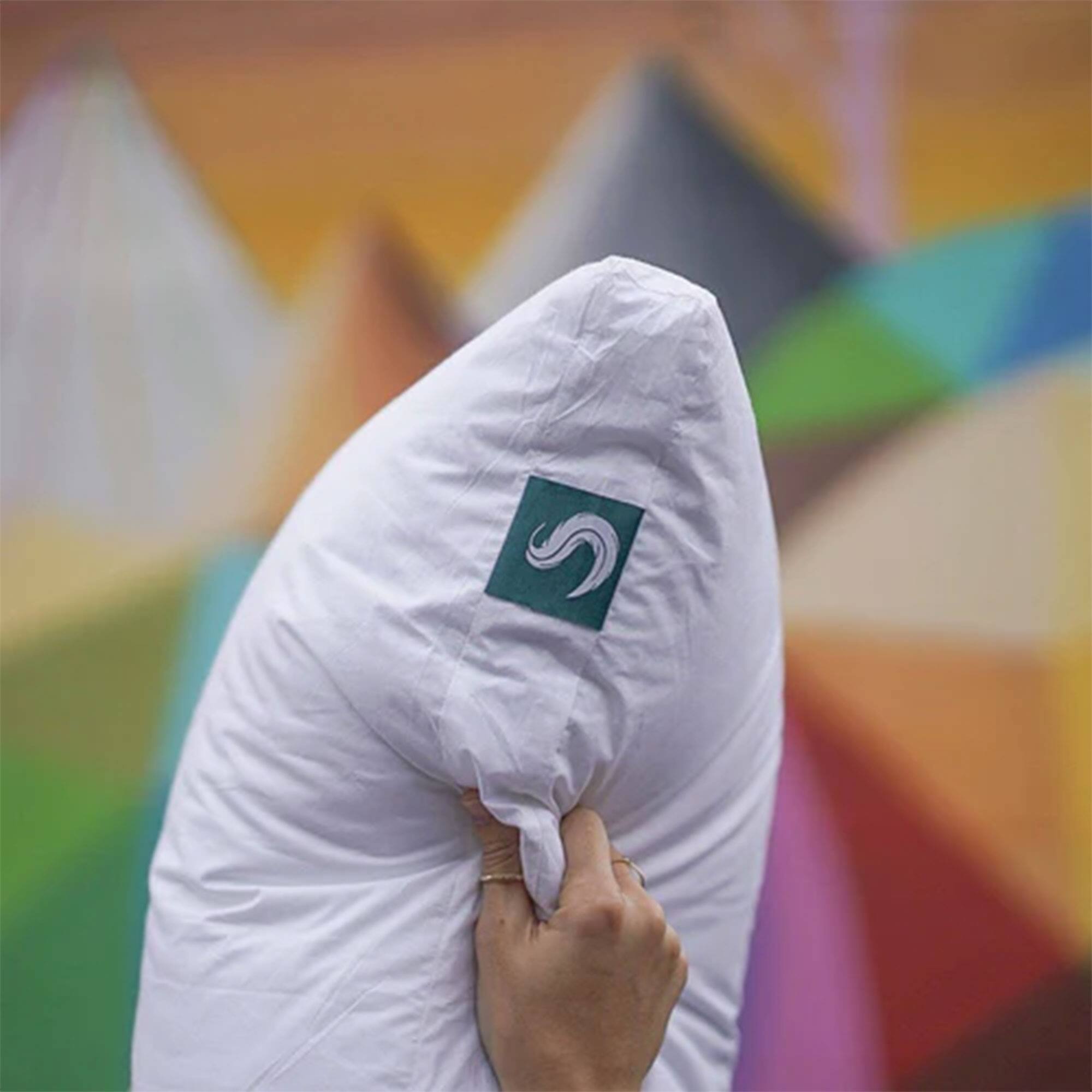 Alt View 5. Sleepgram - Sleepgram Bed Support Sleeping Pillow with Cover, King Size, White (2 Pack) - White.