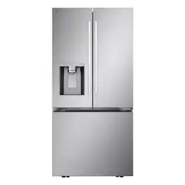 LG - Standard Depth MAX 24.5 Cu. Ft. Smart French Door Refrigerator with Dual Ice - Stainless Steel