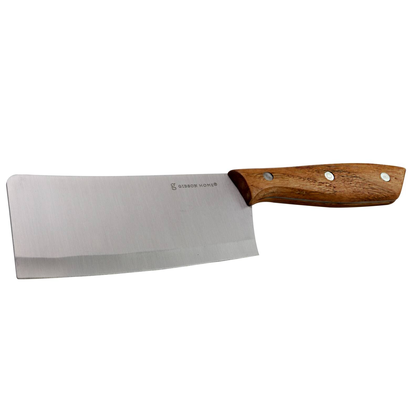 Alt View 3. Gibson - Gibson Home Seward 6 inch Stainless Steel Cleaver with Wooden Handle - Black.