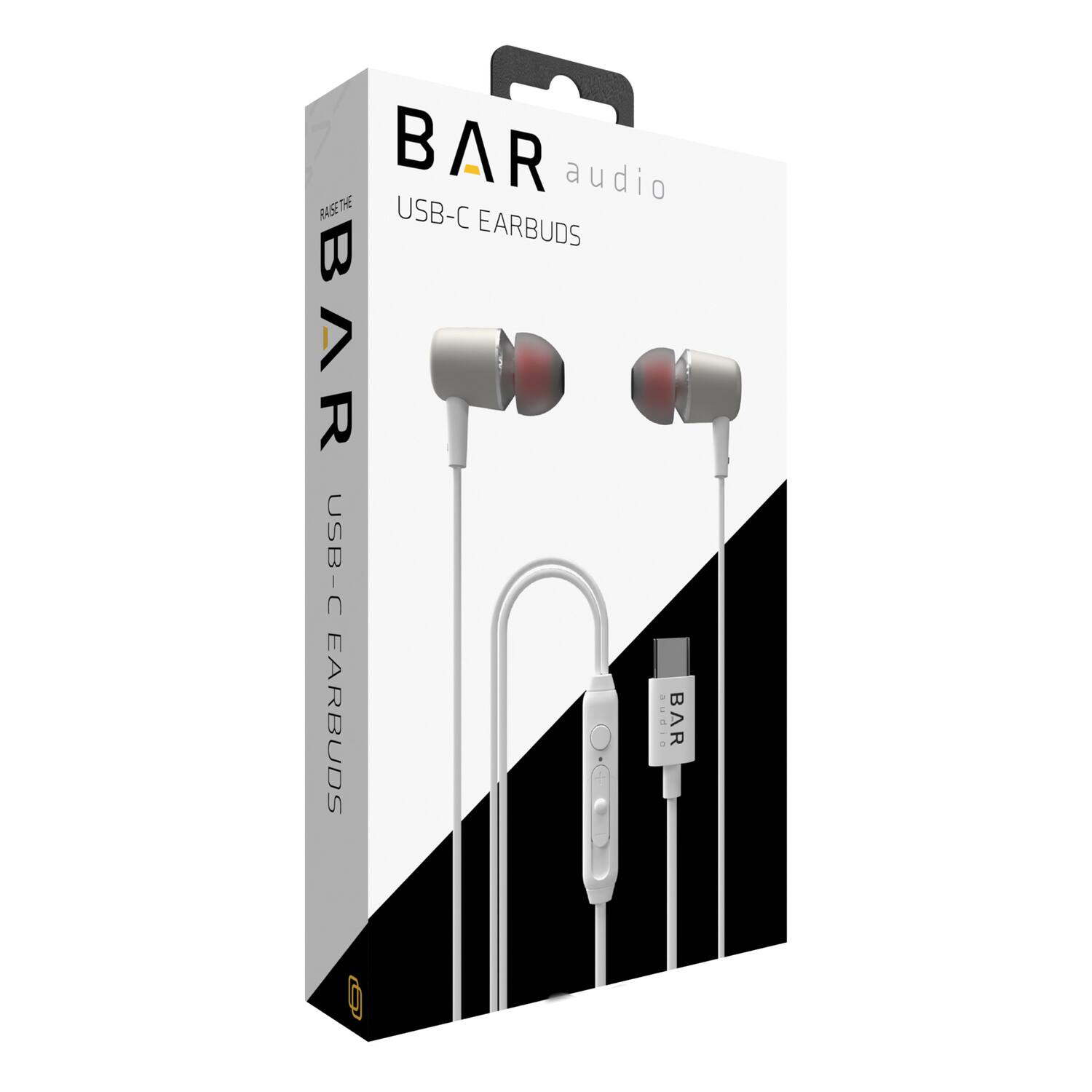 BAR audio  
USB-C EARBUDS  
RASE THE BAR  
USB-C EARBUDS