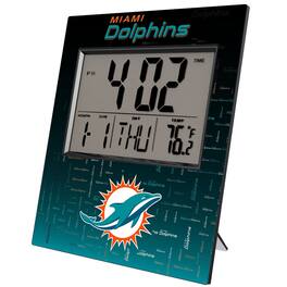 Keyscaper - Miami Dolphins Quadtile Digital Desk Clock - Multicolor