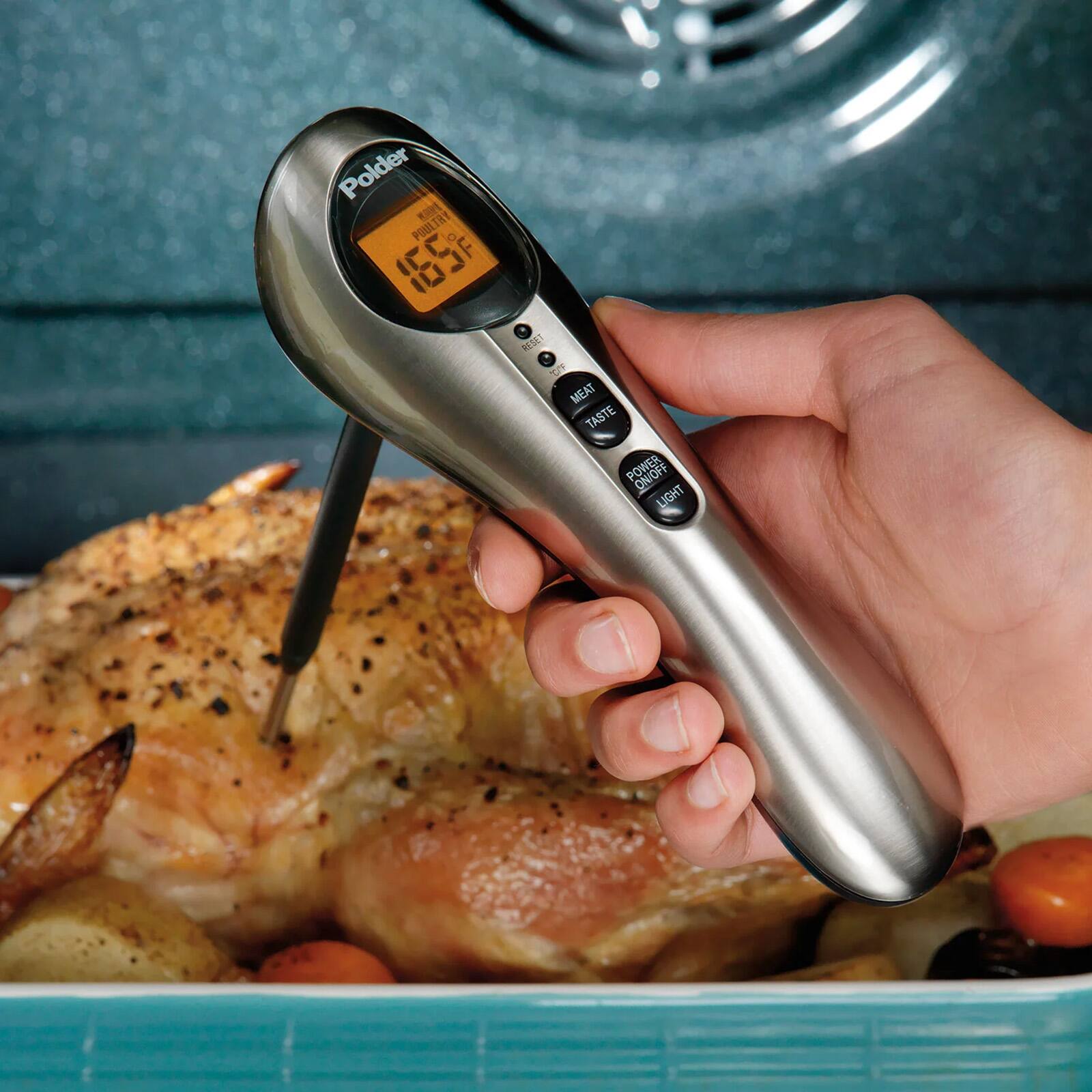 Polder NT POULTRY 1C I0 IUJF U 5 MEAT TASTE POWER ON/OFF LIGHT