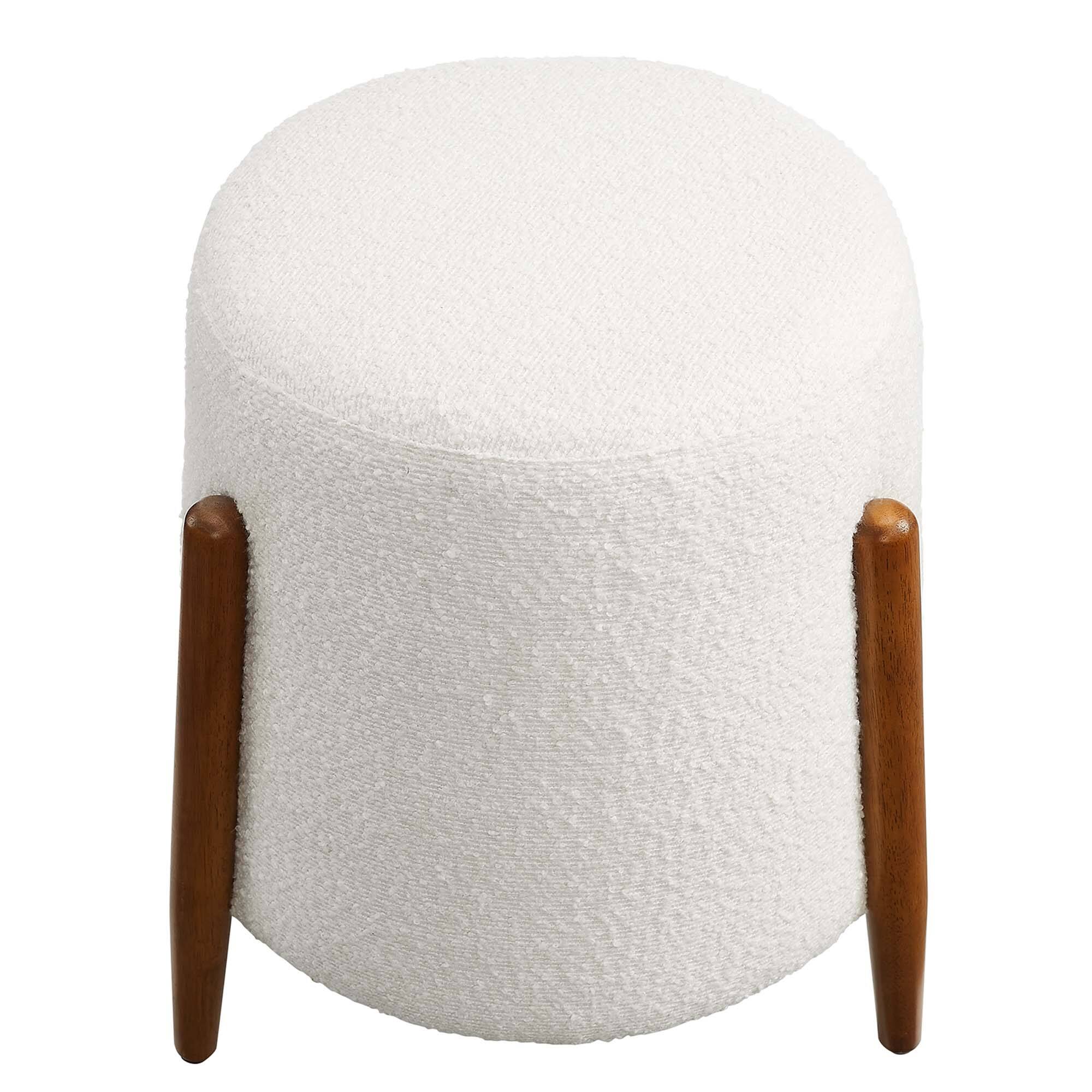 Alt View 4. Modway - Riven Upholstered Boucle Fabric Ottoman by Modway - Cloud.