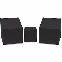 Costway - Patio Furniture Covers Waterproof Conversation Covers for 3 PCS Bistro Set - Black