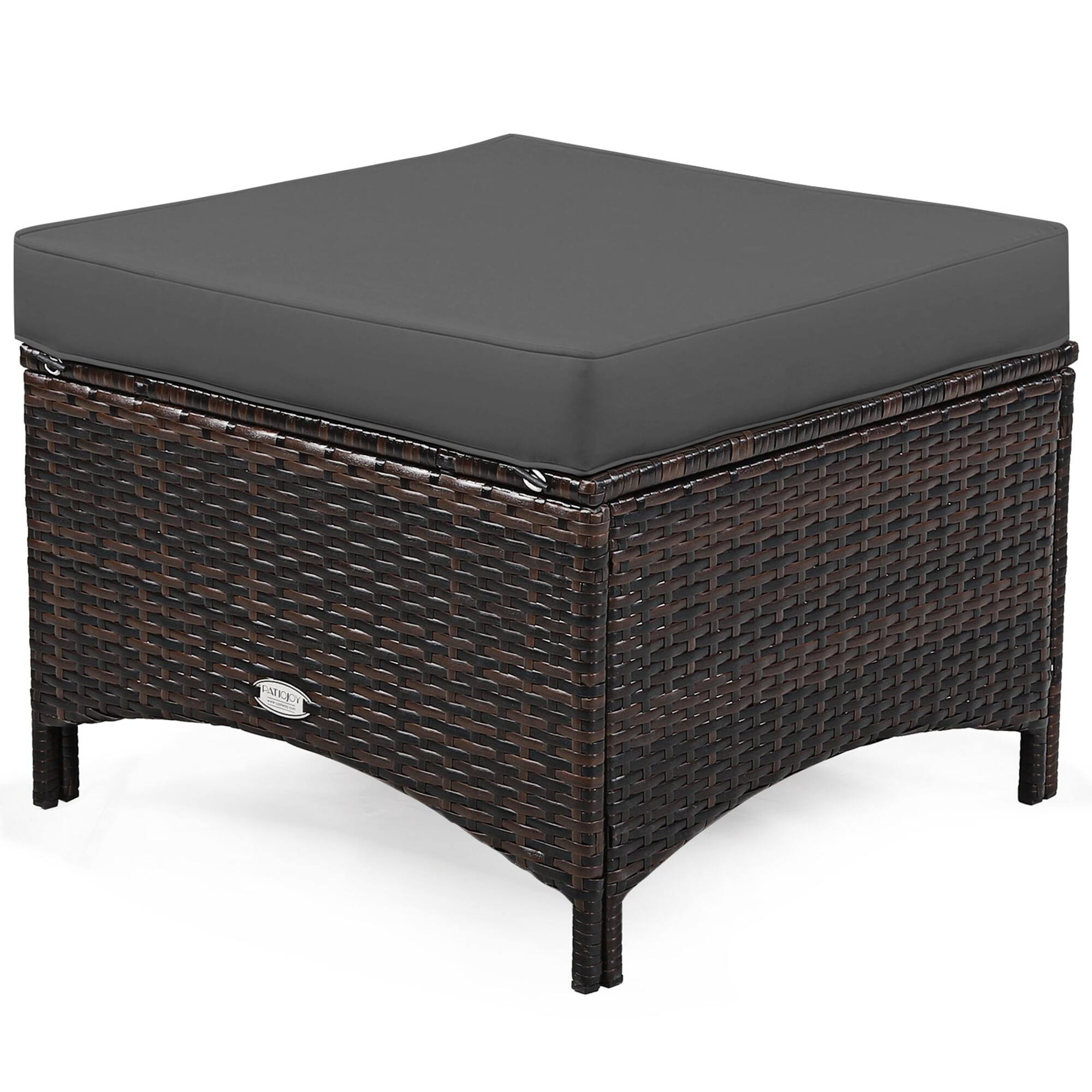 Alt View 9. Gymax - Gymax 5PCS Rattan Patio Conversation Sofa Furniture Set Outdoor w/ Grey Cushions - Grey.