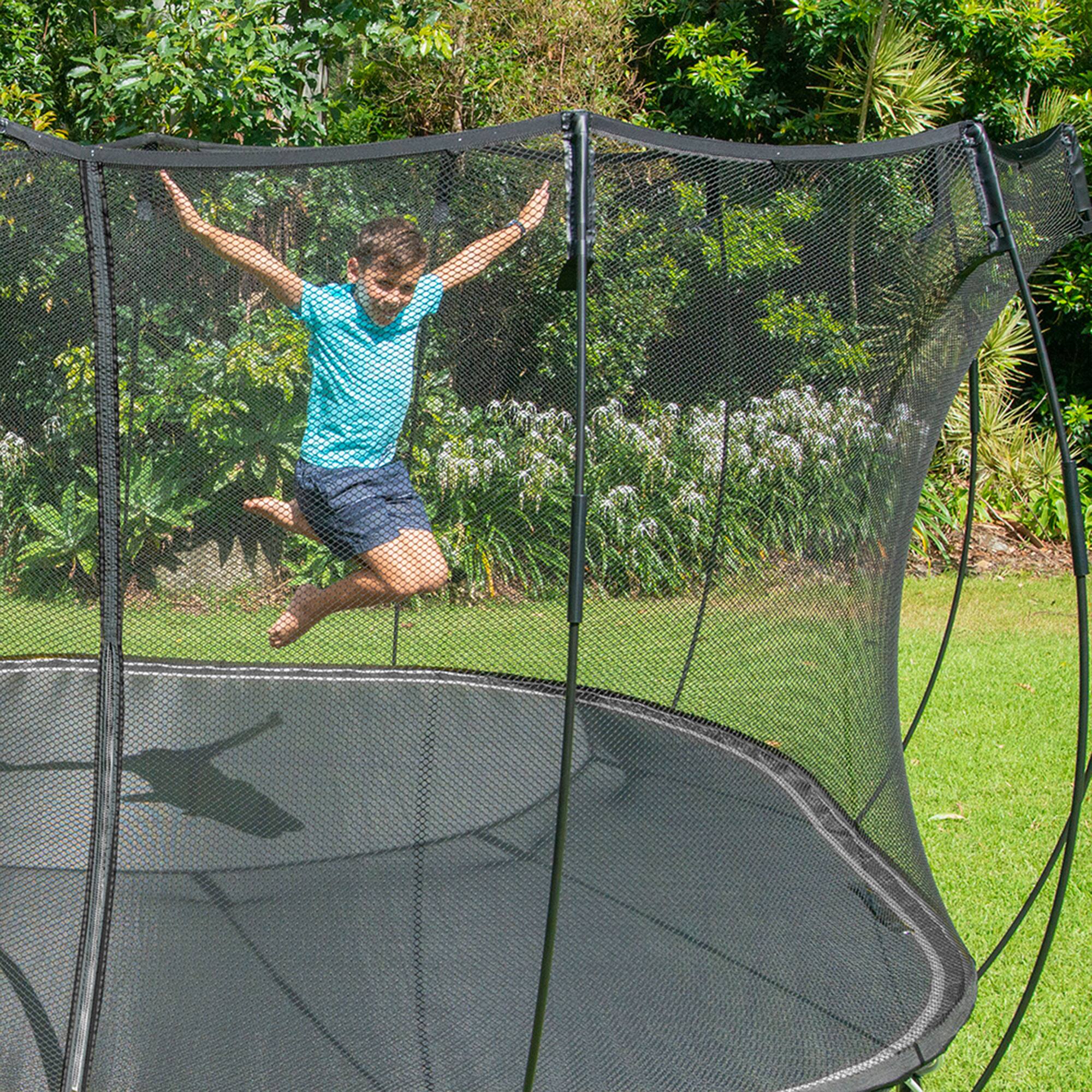 Alt View 5. Springfree Trampoline - Springfree Large Square Backyard Trampoline With Enclosure and Hidden Frame, 11'.