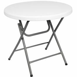 HONGGE - 32 Inch Round Folding Bar Table for Indoor Outdoor Use - White
