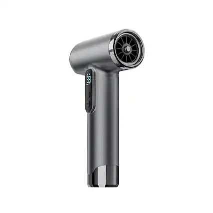 Front. Cluzine - Wireless Rechargeable Hair Dryer, Negative Ions, DC Motor, Hot & Cold Wind for Dormitory - Black.