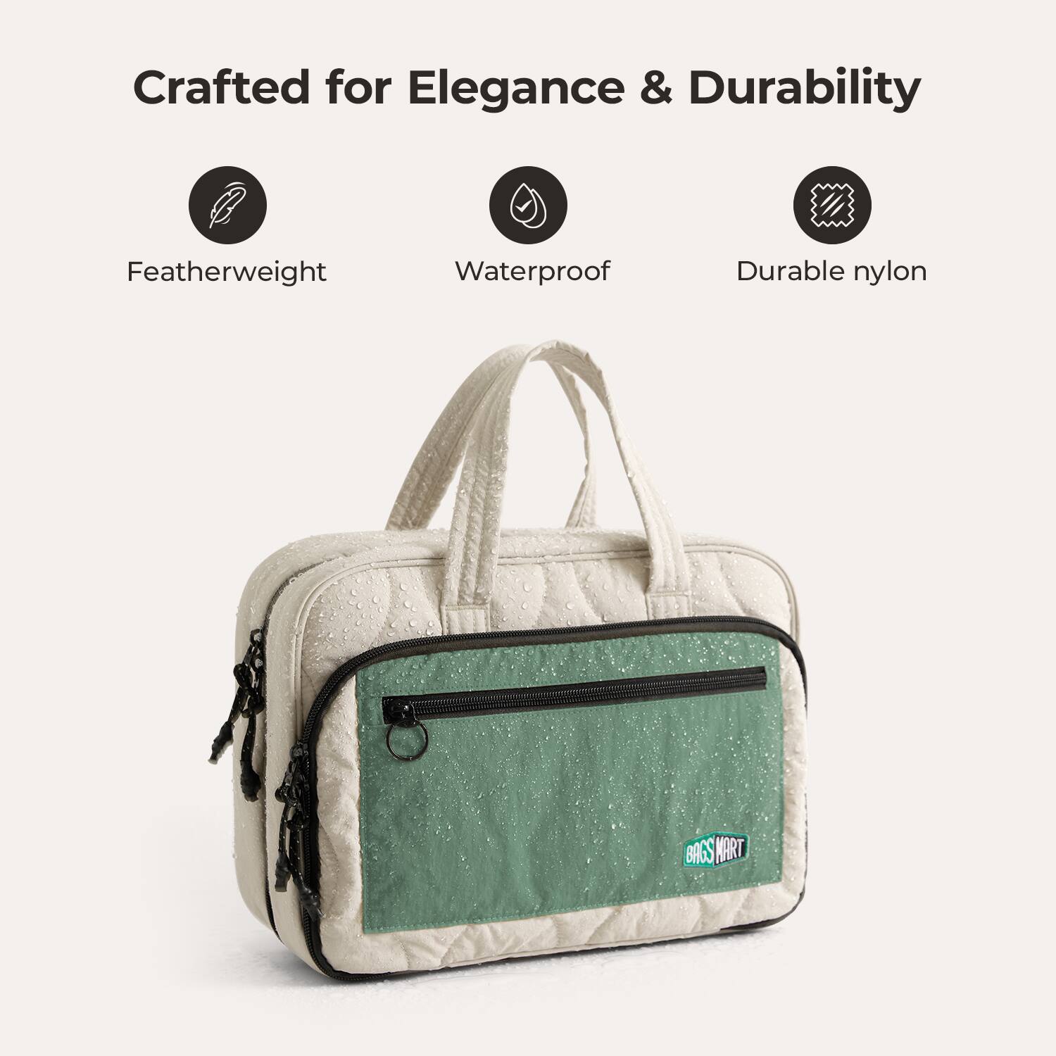 Crafted for Elegance & Durability

- Featherweight
- Waterproof
- Durable nylon