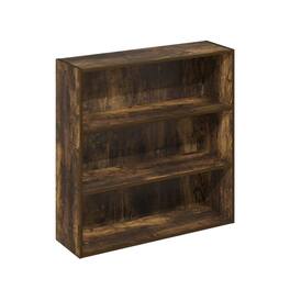 FurniFact - 3-Tier Open Shelf Bookcase with Modern Design - Amber Pine