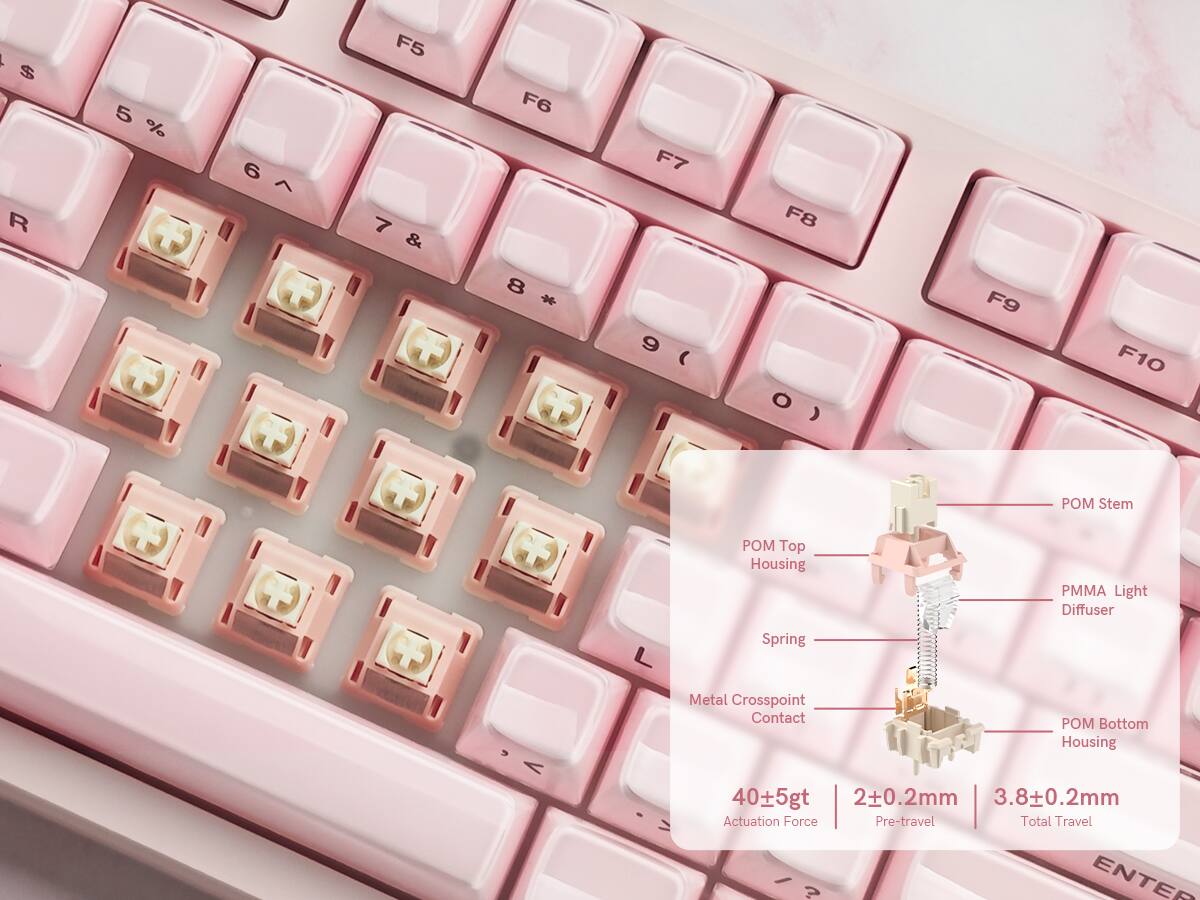 Womier Sk80 Pro Themed 75% Wireless Mechanical Keyboard With