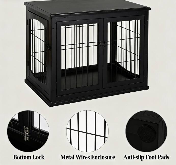 Bottom Lock Metal Wires Enclosure Anti-slip Foot Pads