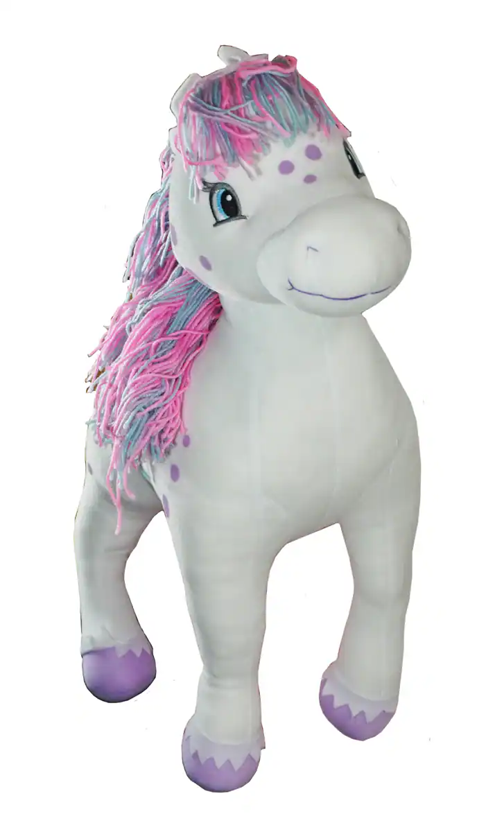 Front. Hasbro - Strawberry Shortcake 23" Milk Shake Stuffed Animal Plush Pony - Multi.