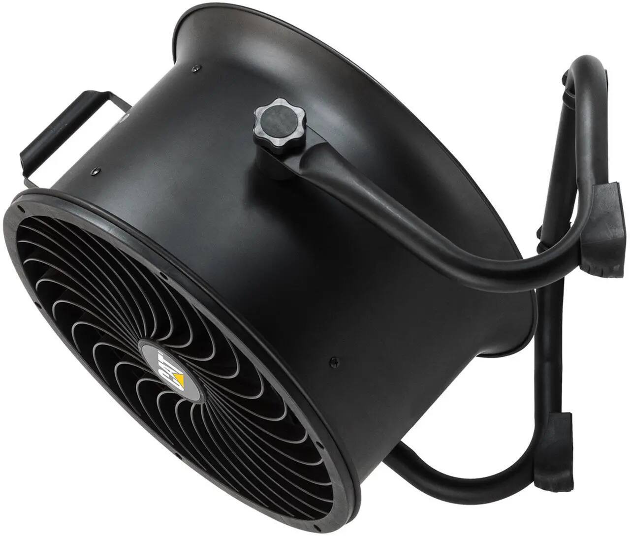 Alt View 6. Caterpillar - Caterpillar® 14" High-Velocity Drum Fan (Black, 2-in-1): 2,300 CFM, 4-Speed, 360° Adjustable.