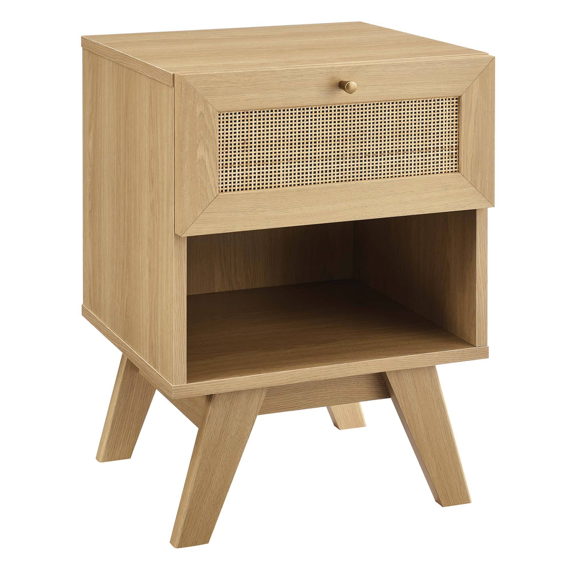 Angle. Modway - Soma 1-Drawer Nightstand by Modway - Oak.