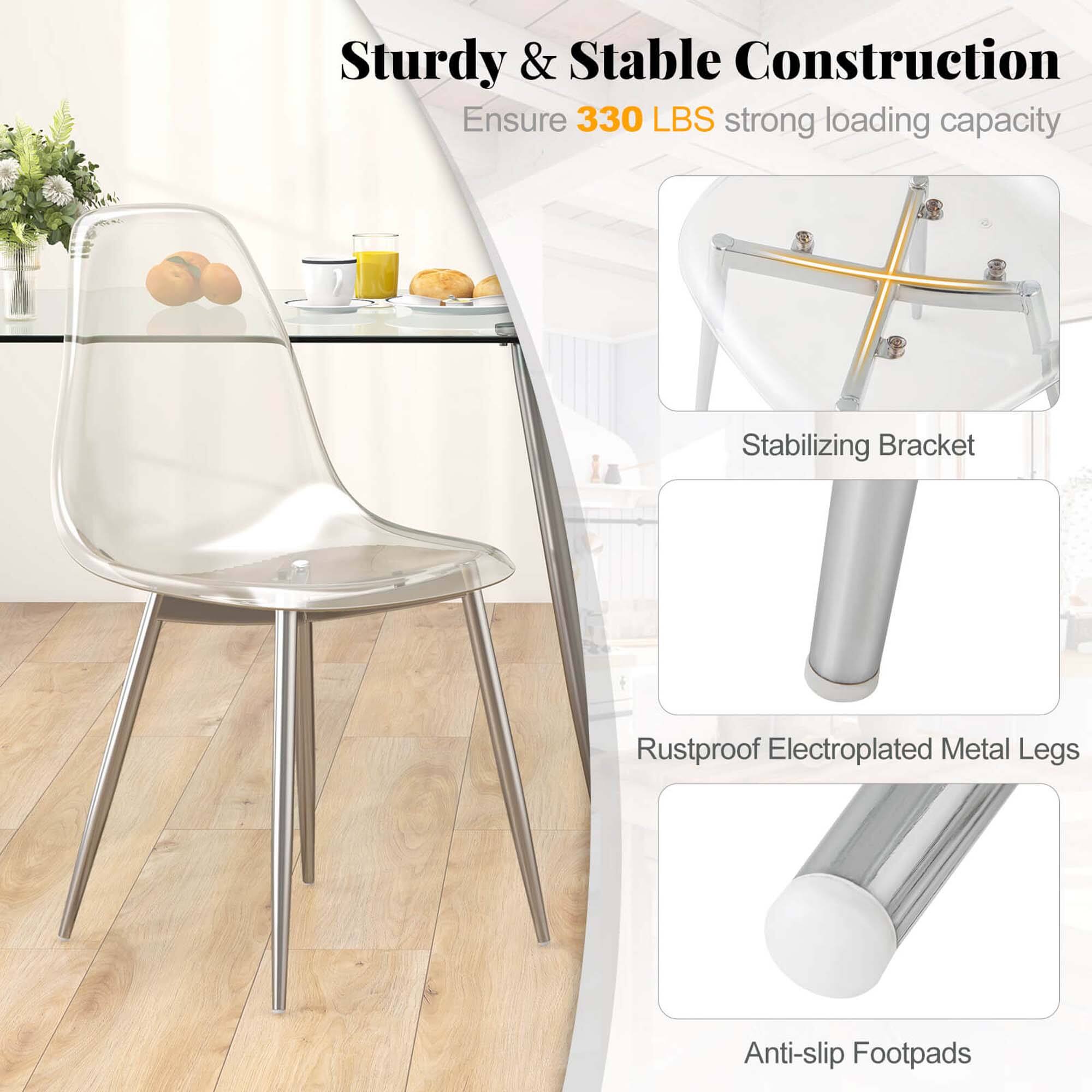 Sturdy & Stable Construction: Ensure 330 LBS strong loading capacity. Stabilizing Bracket: Rustproof Electroplated Metal Legs. Anti-slip Footpads.