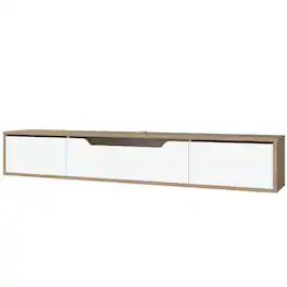 Atelier Mobili - Floating TV Stand for Up to 80 Inch TVs – Wall Mounted Media Console - Brown
