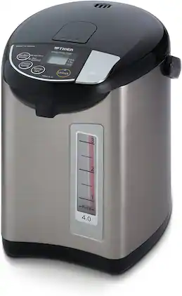 Tiger - PDU-A40U-K Electric Water Boiler and Warmer, Stainless 4.0-Liter - Black