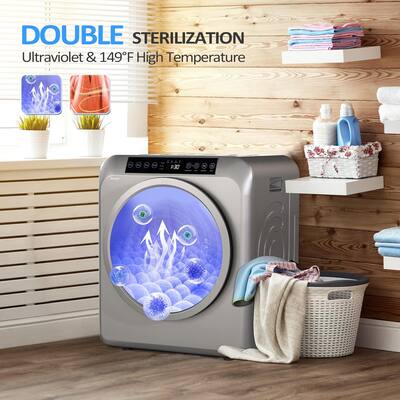 Portable Clothes Dryer 20KG Large Capacity 650W Fast Dry With Touch Screen & Remote - White