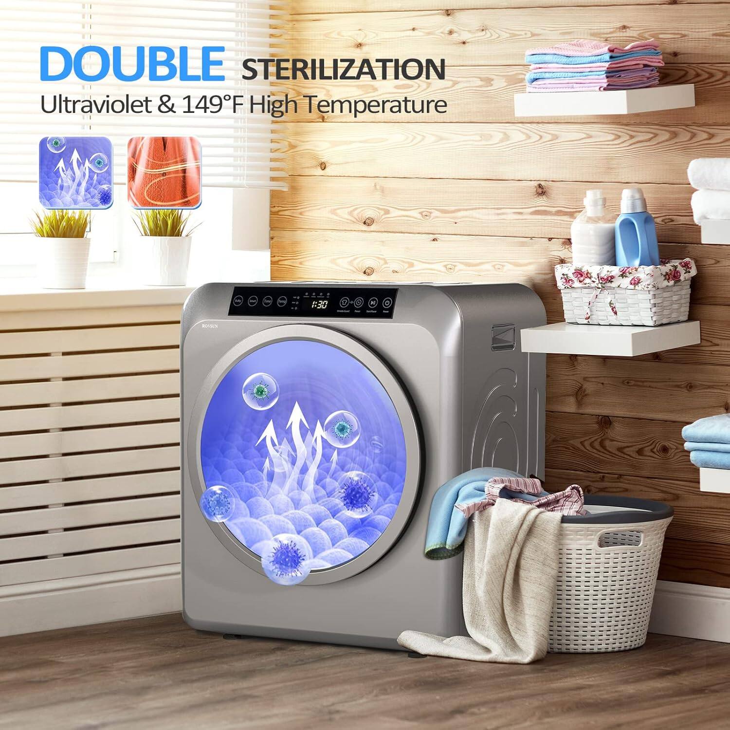 DOUBLE STERILIZATION  
Ultraviolet & 149°F High Temperature