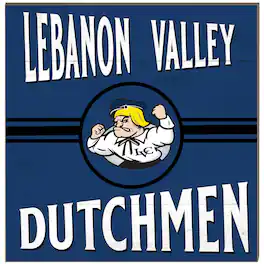 Jardine - Lebanon Valley College 10" x 10" Retro Team Sign - Navy