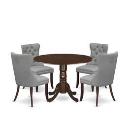 East West Furniture - 5 Piece Dining Table Set - Red