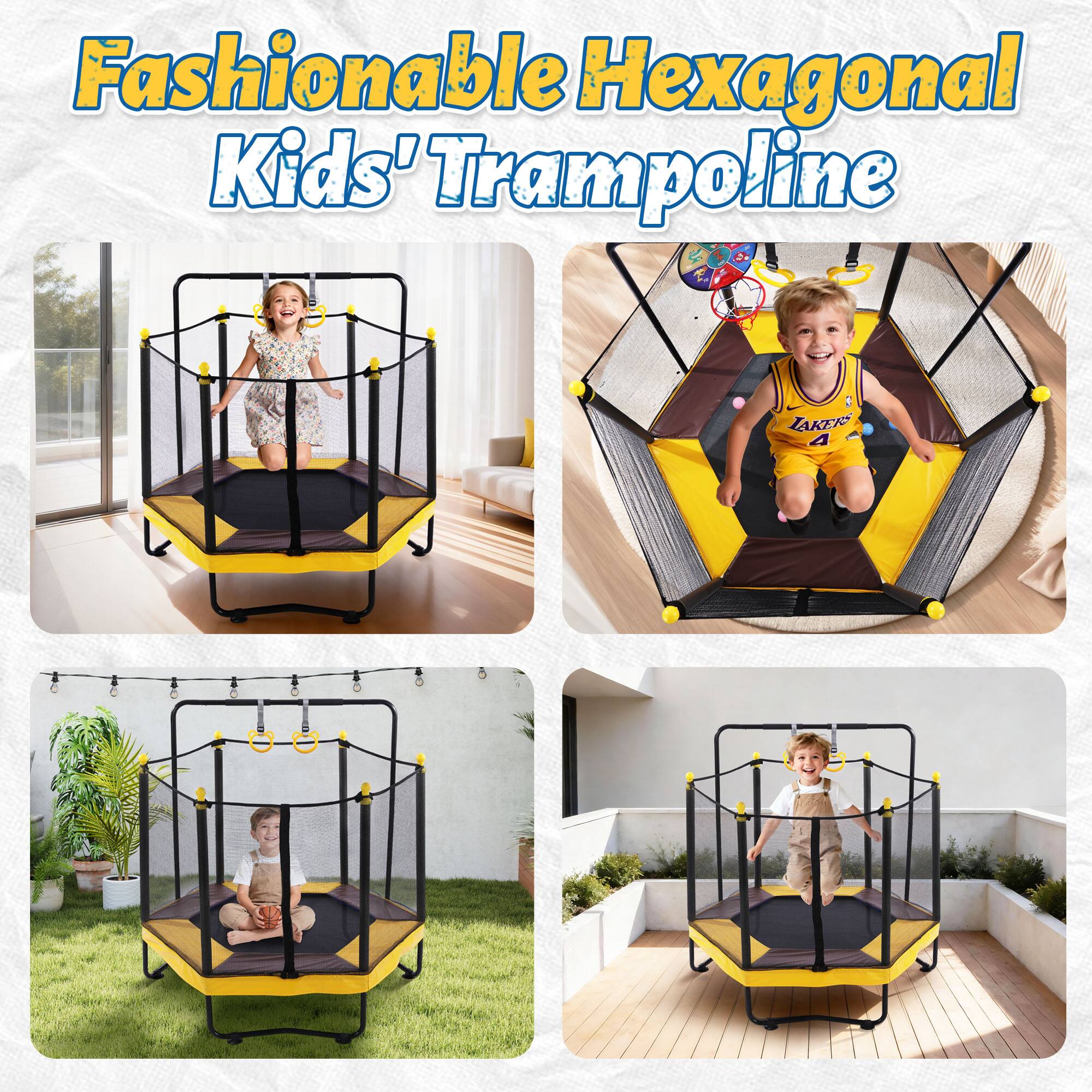 Fashionable Hexagonal Kids' Trampoline