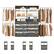 Left. Aheaplus - 6-15Ft Walk-in Closet Organizer: 8 Drawers, 4 Hanging Rods & Tower, Ships in 2 Packages - Gray Oak.