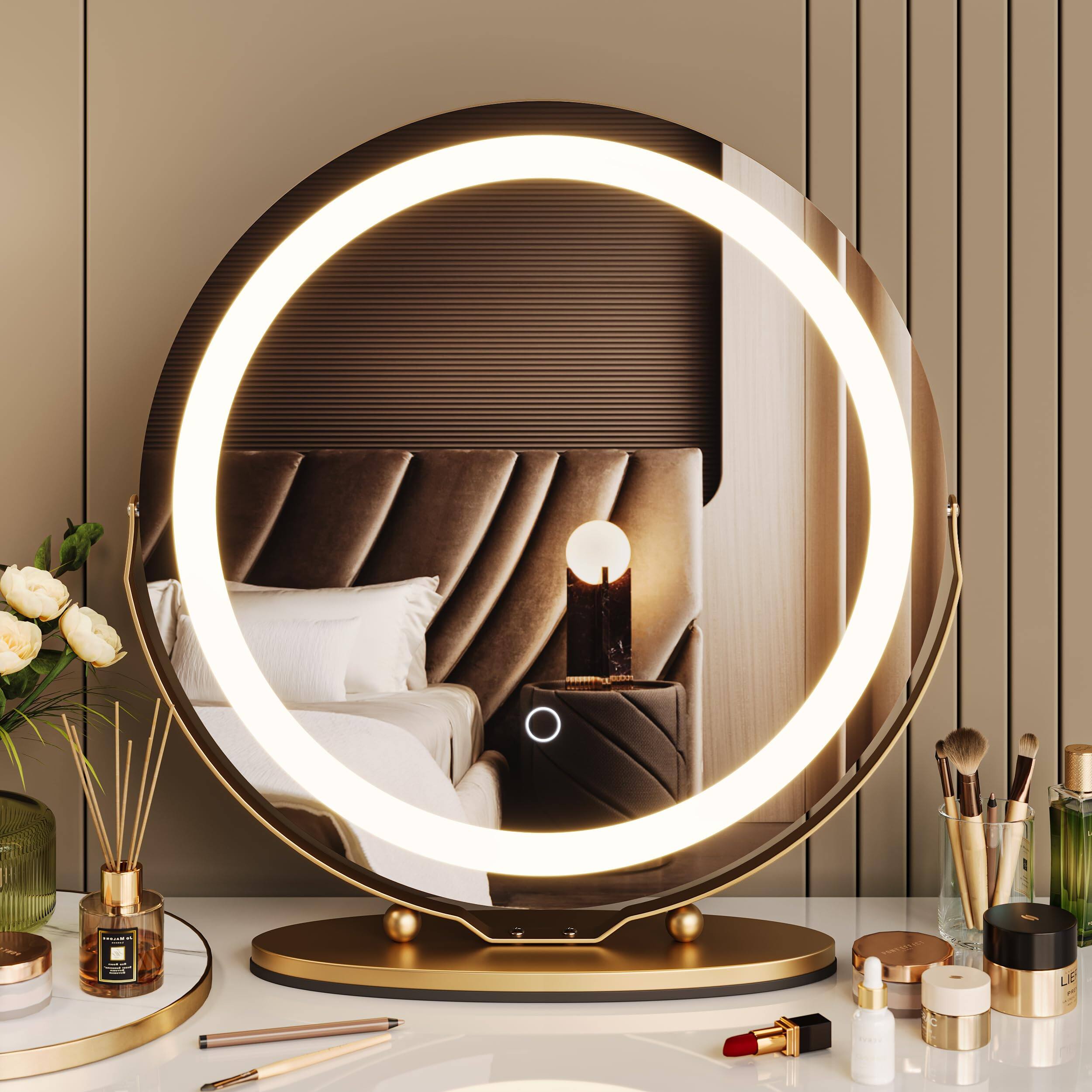 Earthley Blooms - Mirror Color Touch High Quality Product with Modern Design for Daily Use Elegant Stylish Appearance - Gold