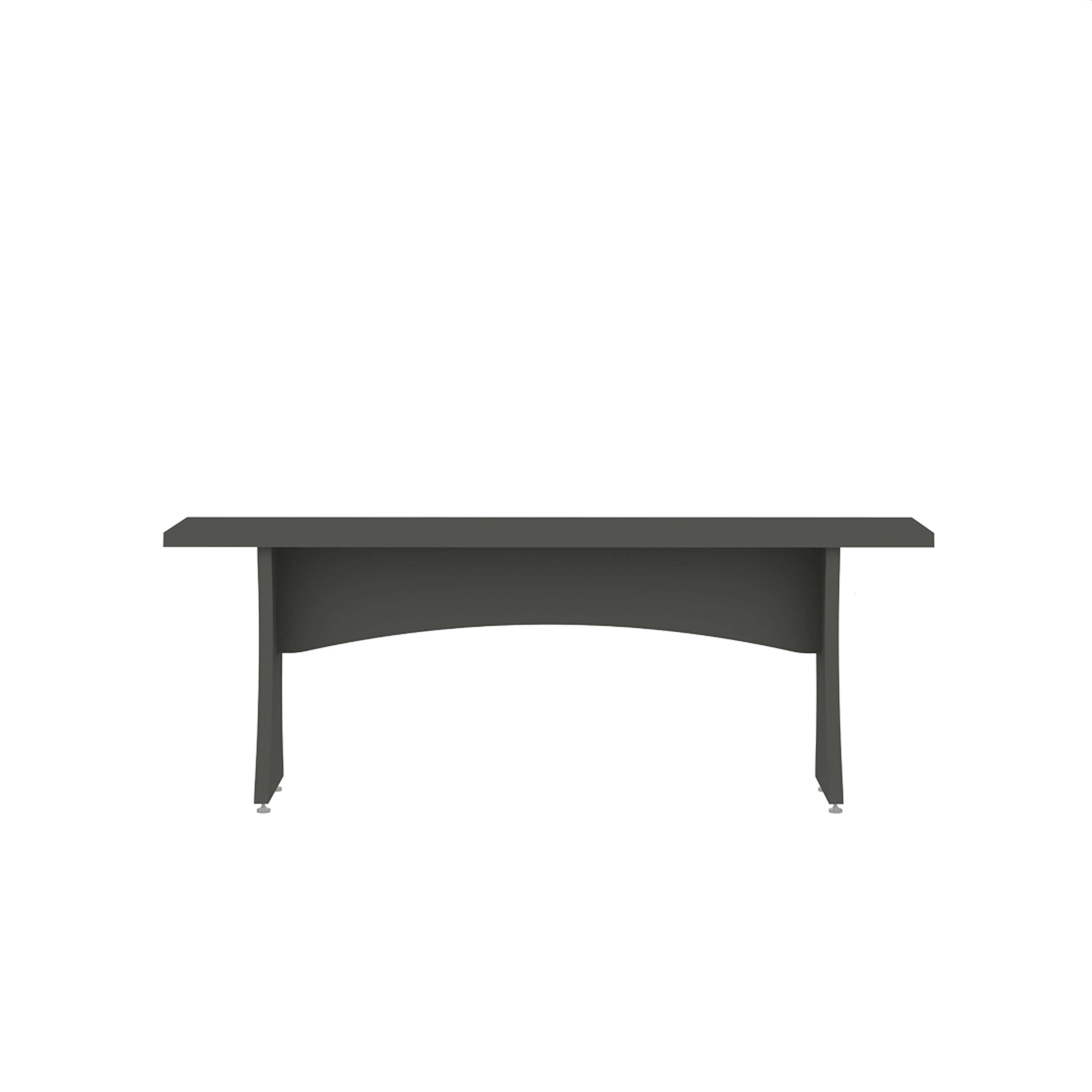 Alt View 2. Manhattan Comfort - Coney Mid-Century Modern Dining Bench - Set of 2 - Charcoal Gray.