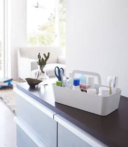 Yamazaki Home - Storage Caddy - Steel - White