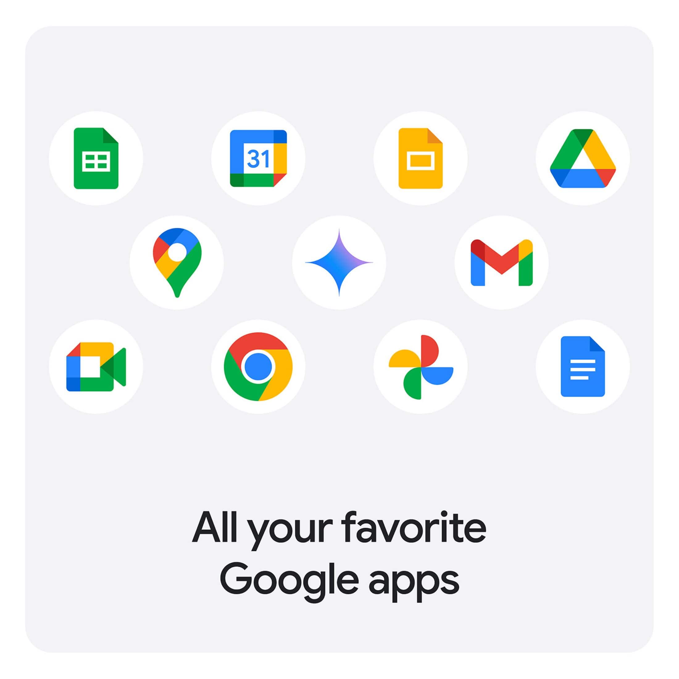 All your favorite Google apps.