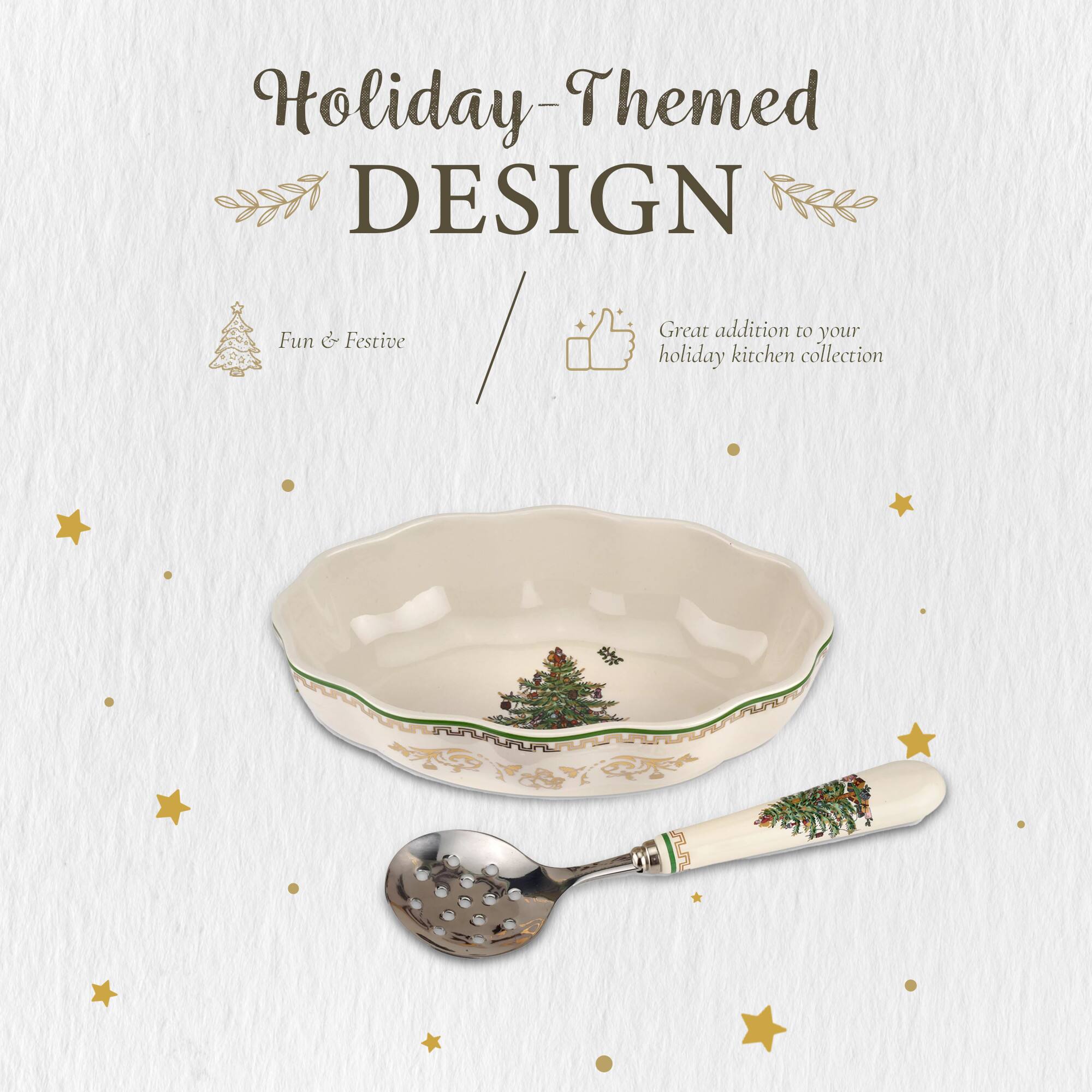 Holiday-Themed DESIGN  
Fun & Festive  
Great addition to your holiday kitchen collection