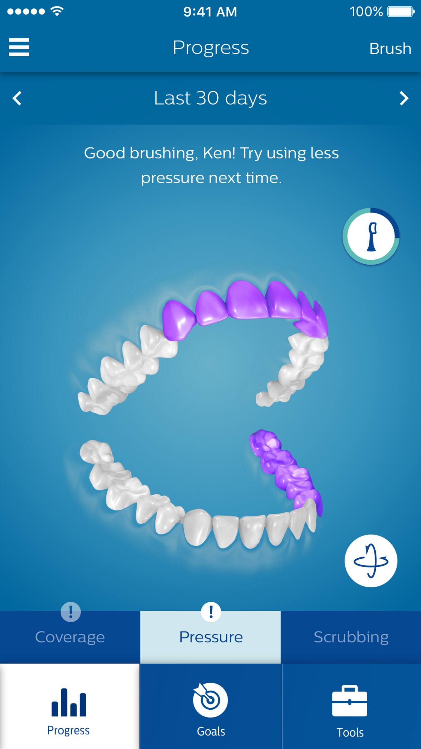 Alt View 26. Philips Sonicare - Philips Sonicare DiamondClean Smart Electric, Rechargeable Toothbrush for Complete Oral Care – 9300 Series - White.