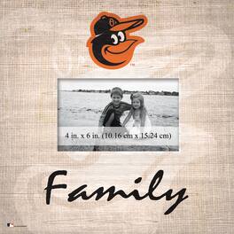 Fan Creations - Baltimore Orioles 10'' x 10'' Burlap Pattern Frame - Multicolor