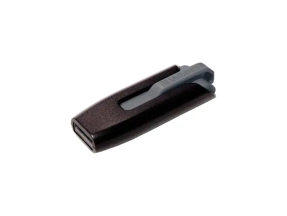 Front. Verbatim - 256GB V3 USB 3.0 FLASH DRIVE - Black/Gray.