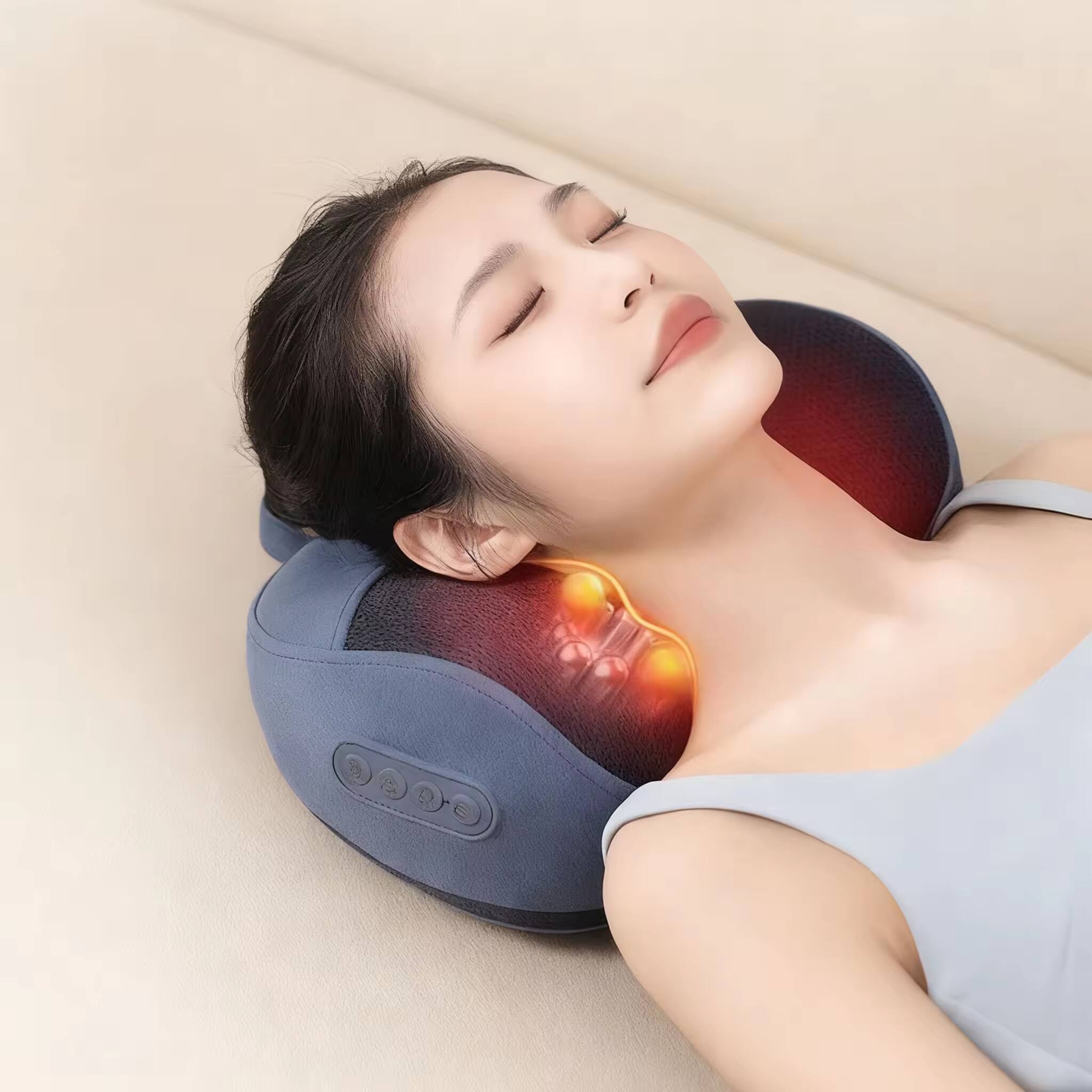 Alt View 4. Cluzine - Multifunctional Cervical Massage Pillow & Back Massager with Kneading for Full Body Relaxation.