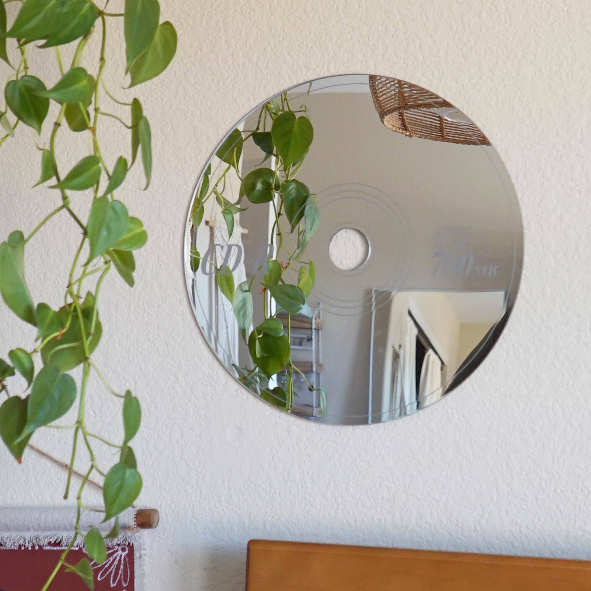 Alt View 2. Comfort Essence - Cd Mirror - Cute Music Decor 90s 2000s Disk Wall Room In Nostalgic Vinyl Retro Gift For Girlfriend ♫⋆｡Retro - Default.