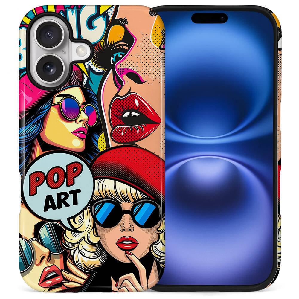 BUBM - Smartphone Case for iPhone - 2-Layer Durable Smartphone Protection Case - Pop Art Icons - Pop Art Icons for iPhone 17