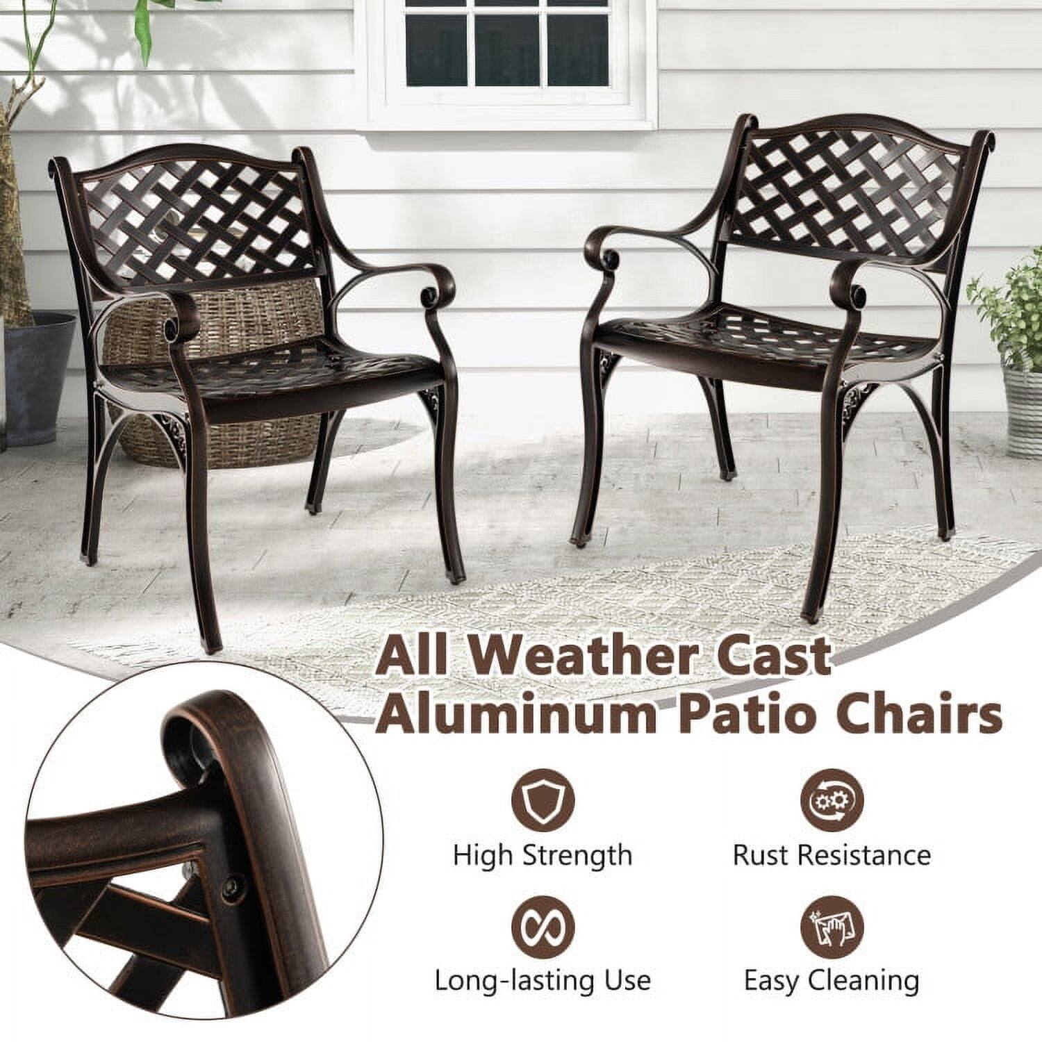 All Weather Cast Aluminum Patio Chairs

- High Strength
- Rust Resistance
- Long-lasting Use
- Easy Cleaning