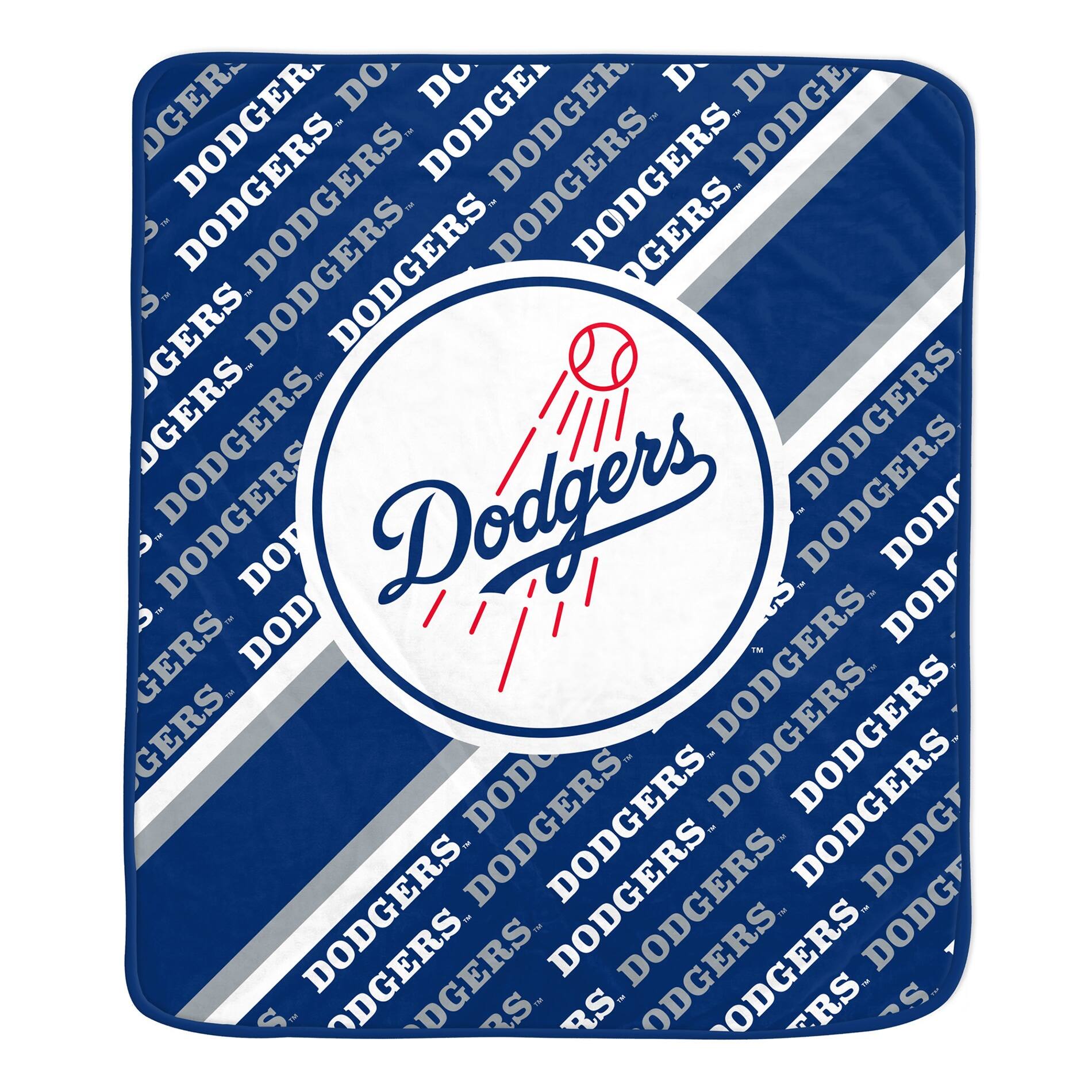 Pegasus - Los Angeles Dodgers 60" x 70" Diagonal Lined Wordmark Ultra Soft Blanket - Multicolor