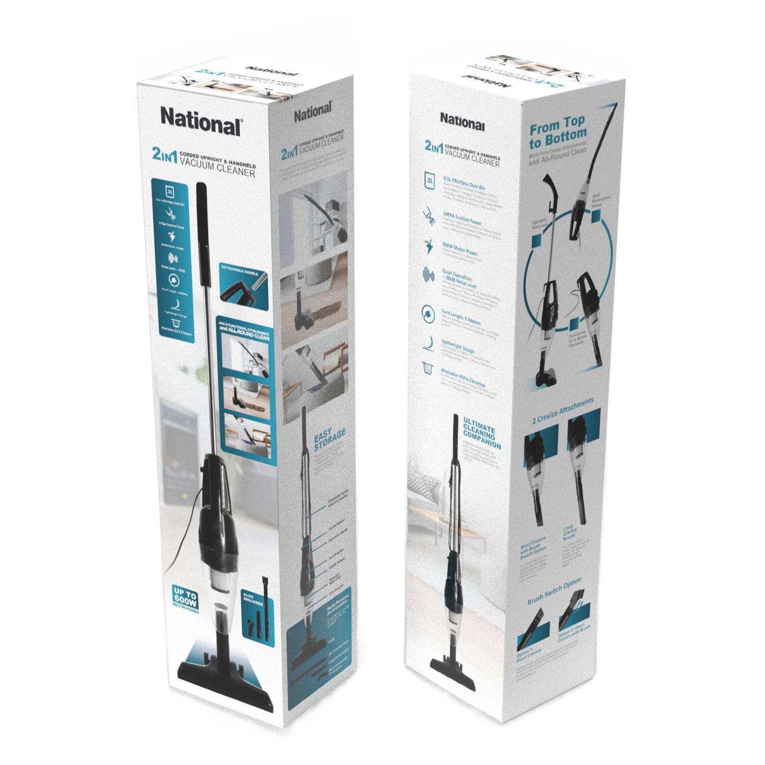 か*ゅ様 National スティッククリーナー MC-D1 National 2 in 1 Corded Upright and Handheld Vacuum Cleaner