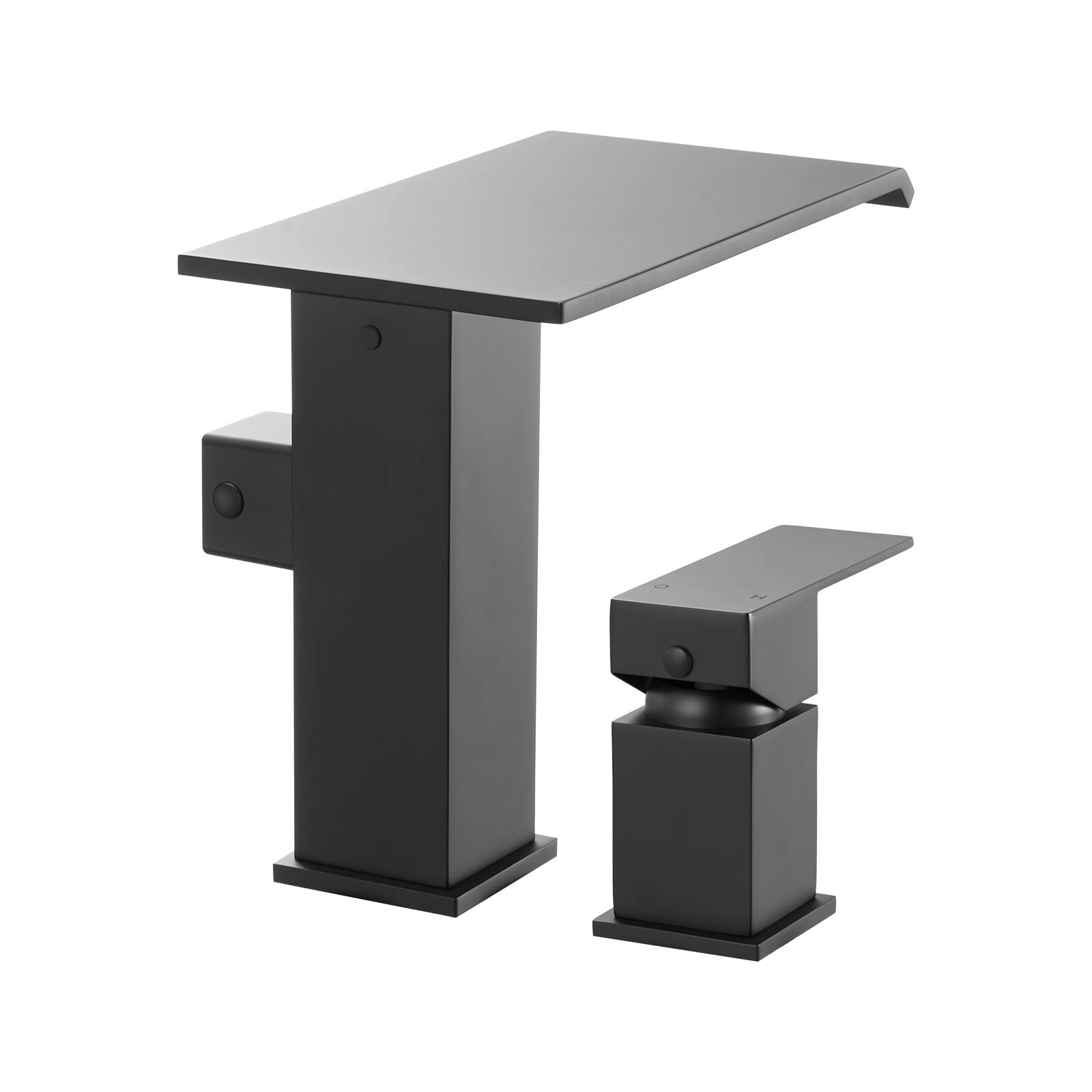 Alt View 5. VEVOR - Roman Tub Faucet, 3 Hole Waterfall Bathtub Faucet, Roman Bathtub Faucets Set with Shower Head & 1 Handle - Black.