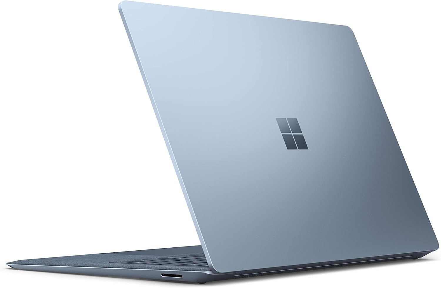 Angle. Microsoft - Microsoft Surface Laptop 4 13.5" Touch, Intel Core i7-1185G7 3.0GHz, 16GB Ram, 512GB SSD, Windows 11 Home, Ice Blue.