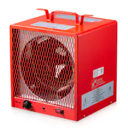 DR. INFRARED HEATER - DR-988 240V Electric Garage Heater, 5600W Industrial Heater with Thermostat 37–113°F, Portable, Wall/Ceiling Mount - Red