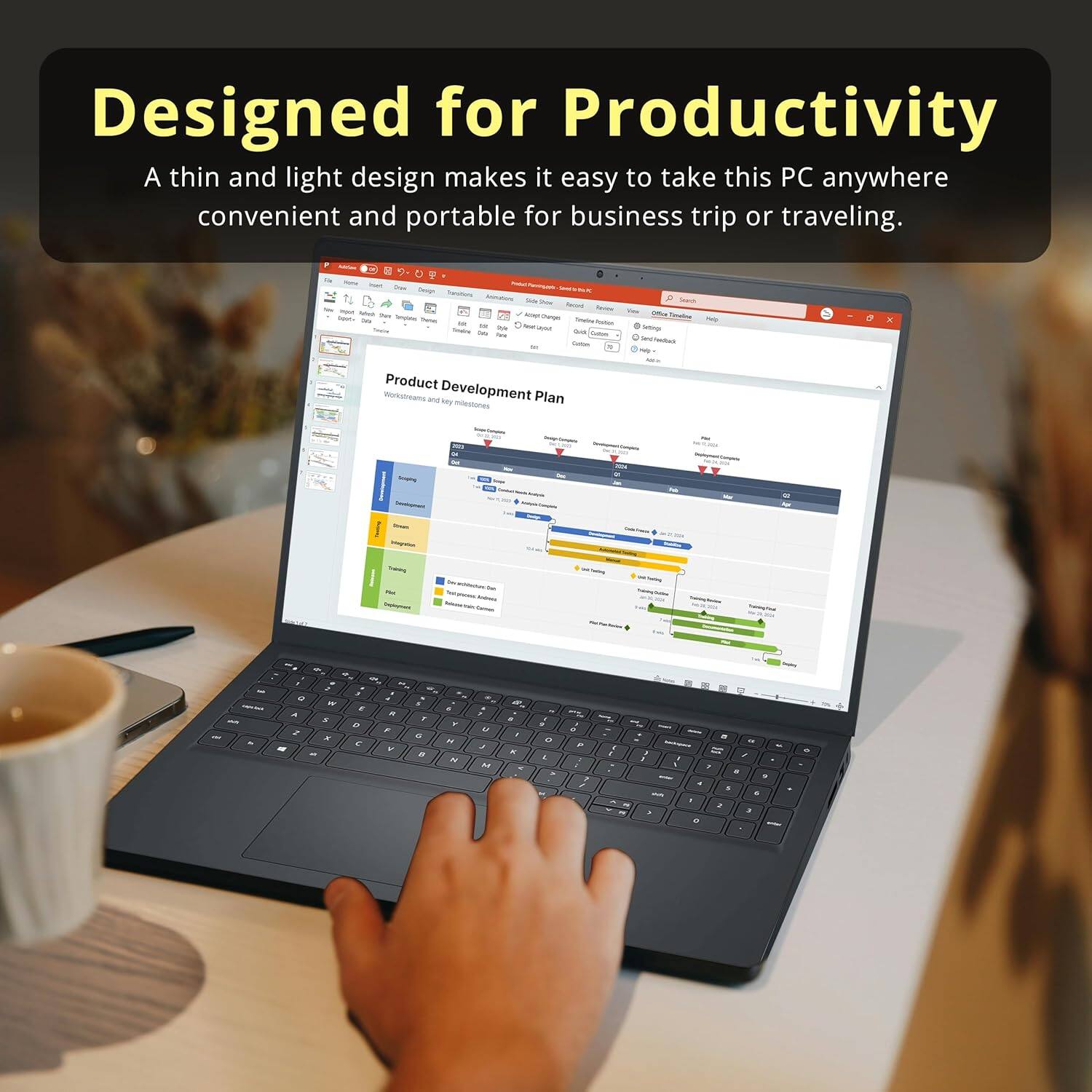 Designed for Productivity
A thin and light design makes it easy to take this PC anywhere convenient and portable for business trip or traveling.
